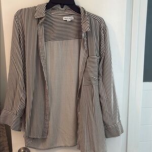 Ann & Joseph Black and White Striped Blouse
